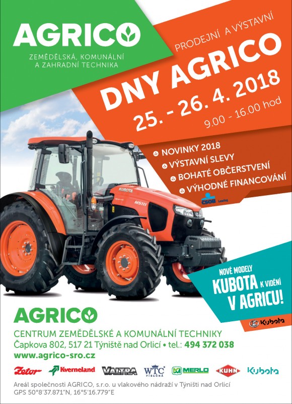 Prodejn a vstavn dny Agrico 2018