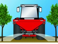 Rozmetadlo prmyslovch hnojiv KUHN MDS - ilustrace monho nastaven rozmetn hnojiva